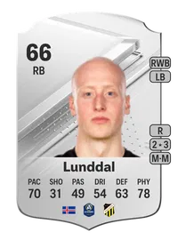 Valgeir Lunddal Rare 66 Overall Rating