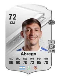 Gonzalo Abrego Rare 72 Overall Rating