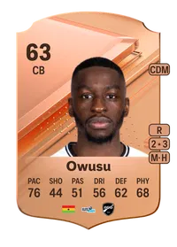 Solomon Owusu Rare 63 Overall Rating