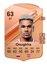 German Onugkha Rare 63 Overall Rating