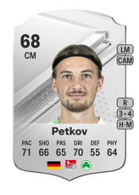 Lukas Petkov Rare 68 Overall Rating