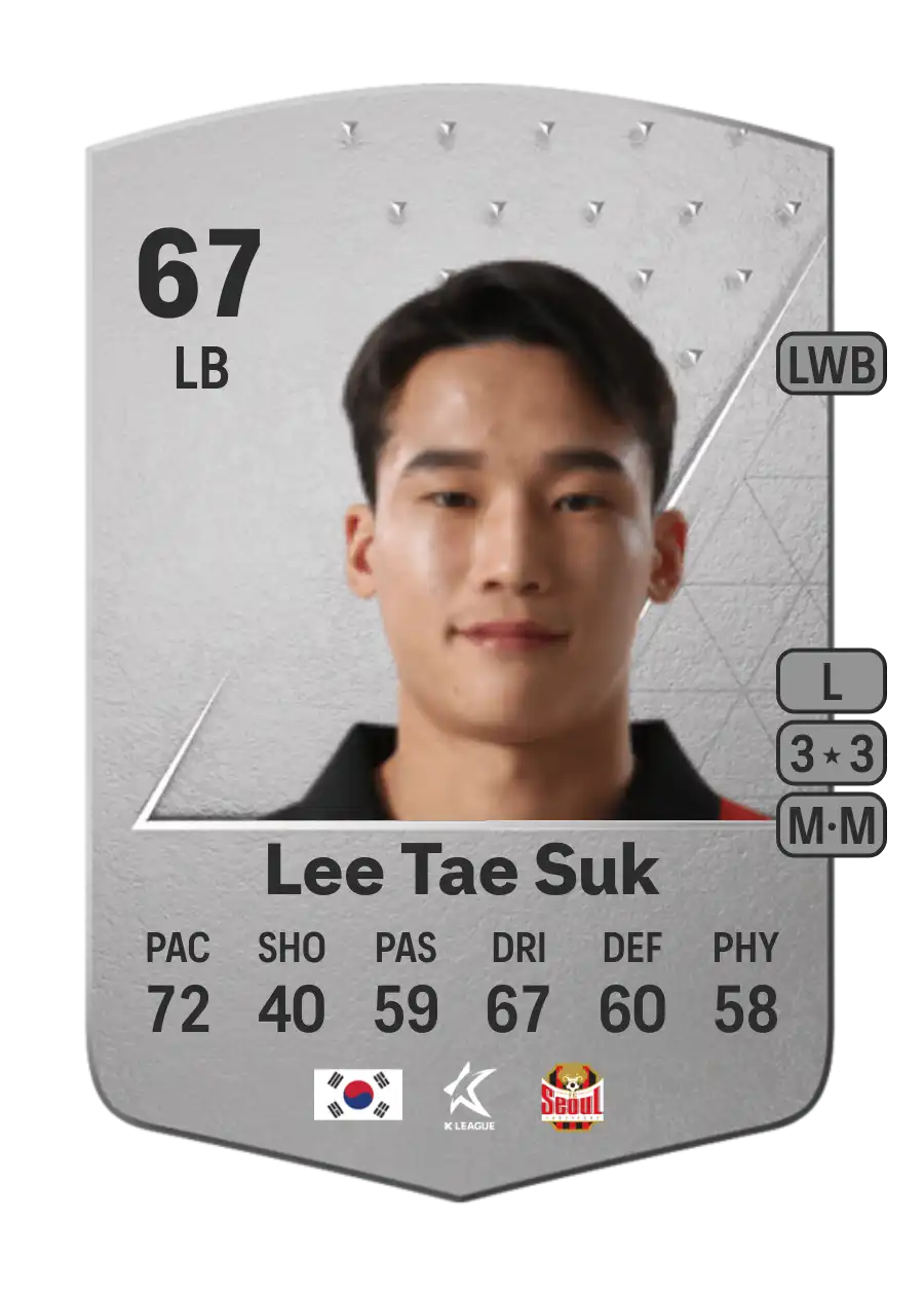 Lee Tae Suk Common EA FC 24 - 67 - Rating and Price | FifaUTBin