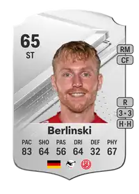 Ron Berlinski Rare 65 Overall Rating