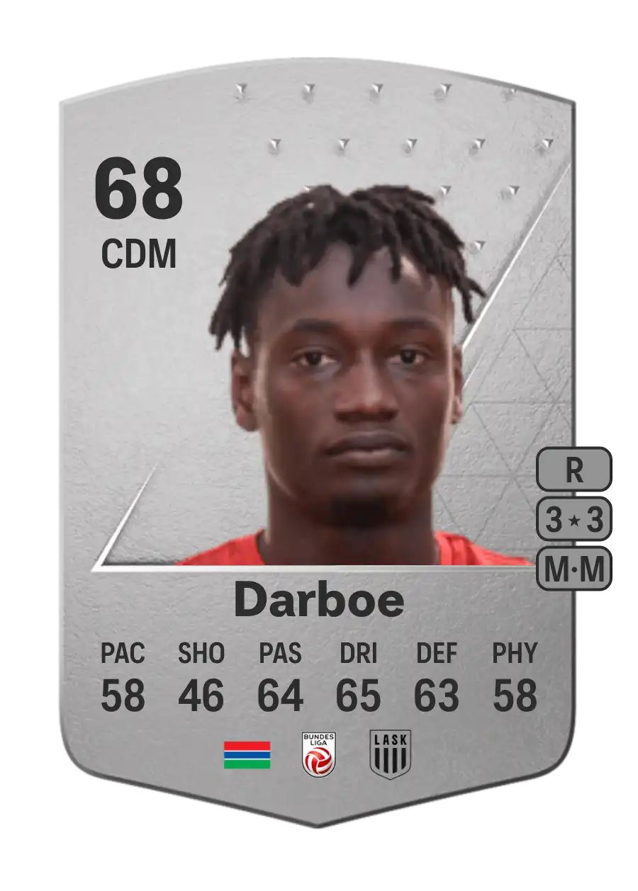 Ebrima Darboe Common 68 Overall Rating