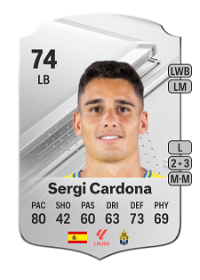 Sergi Cardona Rare 74 Overall Rating