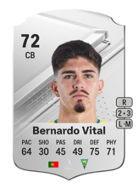 Bernardo Vital Rare 72 Overall Rating