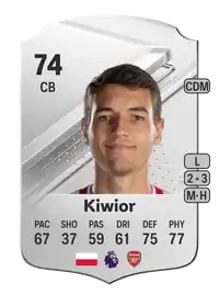 Jakub Kiwior Rare 74 Overall Rating