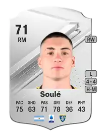 Matías Soulé Rare 71 Overall Rating