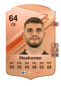 Arttu Hoskonen Rare 64 Overall Rating