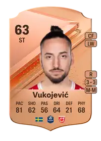 Dijan Vukojević Rare 63 Overall Rating