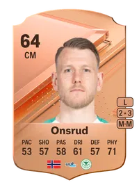 Kristian Onsrud Rare 64 Overall Rating