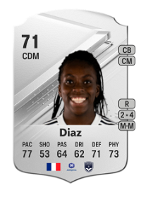 Hillary Diaz Rare 71 Overall Rating
