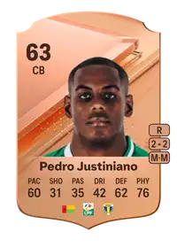 Pedro Justiniano Rare 63 Overall Rating