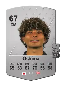 Takuto Oshima Common 67 Overall Rating