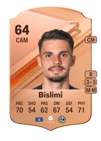 Uran Bislimi Rare 64 Overall Rating