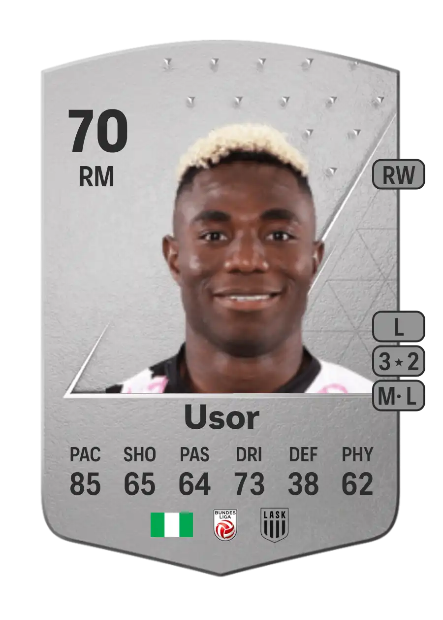Moses Usor Common 70 Overall Rating