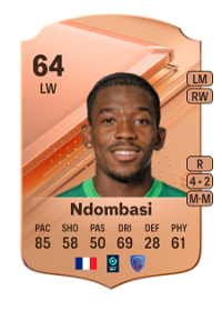 Noha Ndombasi Rare 64 Overall Rating