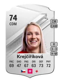 Tereza Krejčiříková Rare 74 Overall Rating