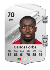 Carlos Forbs Rare 70 Overall Rating