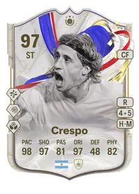 Hernán Crespo Greats of the Game Icon 97 Overall Rating