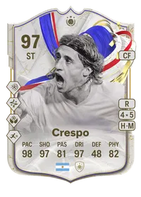 Hernán Crespo Greats of the Game Icon 97 Overall Rating