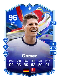 Mario Gomez Greats of the Game Hero 96 Overall Rating