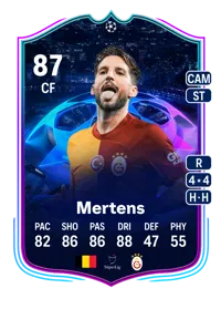 Dries Mertens UCL Road to the Knockouts 87 Overall Rating