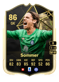 Yann Sommer Team of the Week 86 Overall Rating