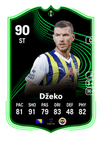 Edin Džeko UECL Road to the Knockouts 90 Overall Rating