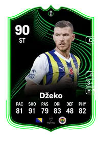 Edin Džeko UECL Road to the Knockouts 90 Overall Rating