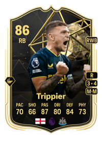 Kieran Trippier Team of the Week 86 Overall Rating