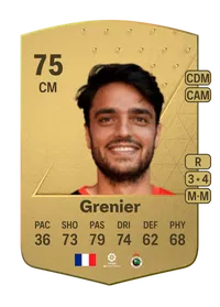 Clément Grenier Common 75 Overall Rating