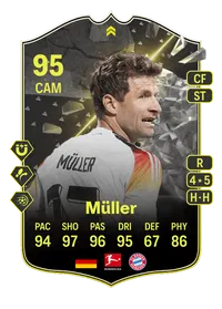 Thomas Müller Showdown Plus 95 Overall Rating