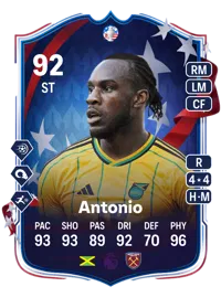 Michail Antonio Copa América Path to Glory 92 Overall Rating