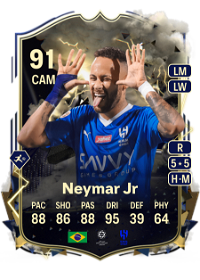 Neymar Jr Thunderstruck 91 Overall Rating