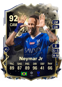 Neymar Jr Thunderstruck 92 Overall Rating