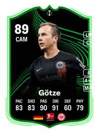 Mario Götze UECL Road to the Knockouts 89 Overall Rating