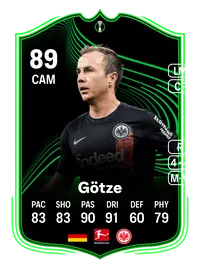 Mario Götze UECL Road to the Knockouts 89 Overall Rating