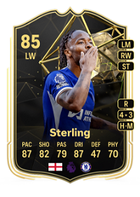 Raheem Sterling Team of the Week 85 Overall Rating