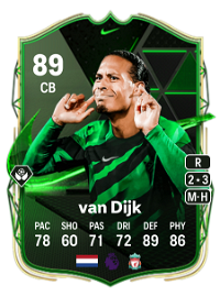 Virgil van Dijk Nike 89 Overall Rating