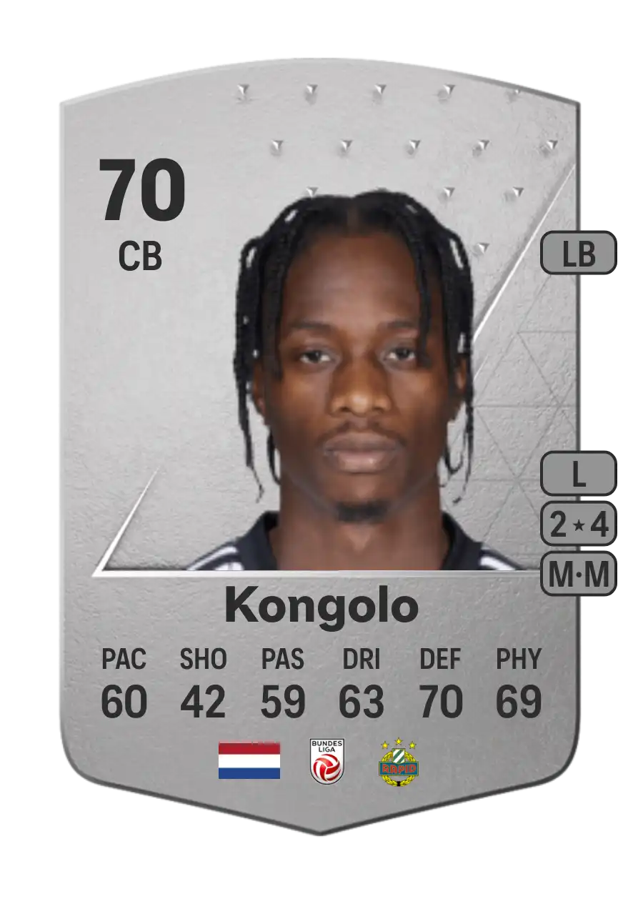 Terence Kongolo Common 70 Overall Rating