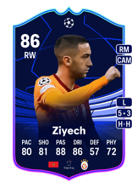 Hakim Ziyech UEFA EUROPA LEAGUE TEAM OF THE TOURNAMENT 86 Overall Rating