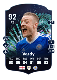 Jamie Vardy TEAM OF THE SEASON MOMENTS 92 Overall Rating