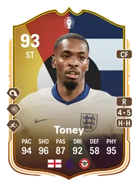 Ivan Toney UEFA EURO Make Your Mark Plus 93 Overall Rating