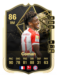 Kingsley Coman Team of the Week 86 Overall Rating