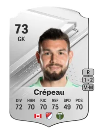 Maxime Crépeau Rare 73 Overall Rating