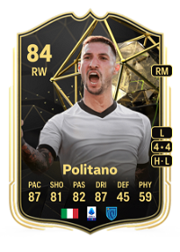 Matteo Politano Team of the Week 84 Overall Rating