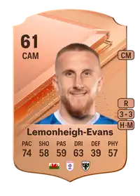 Connor Lemonheigh-Evans Rare 61 Overall Rating