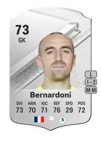 Paul Bernardoni Rare 73 Overall Rating