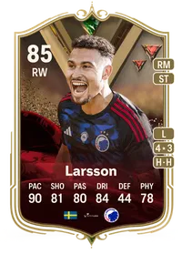 Jordan Larsson Ultimate Dynasties 85 Overall Rating